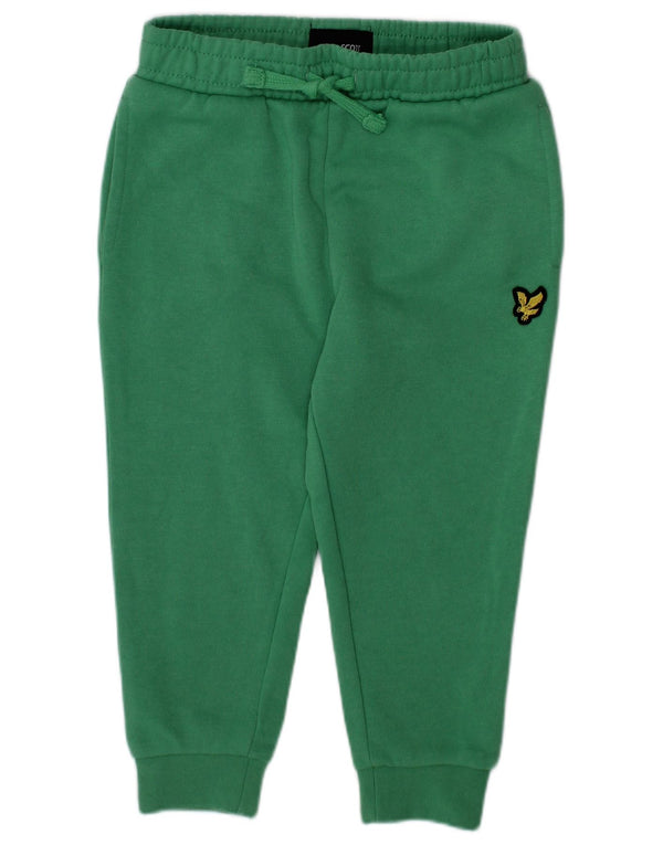 Lyle & Scott Baby Girls Tracksuit Trousers 18-24 Months Green Cotton