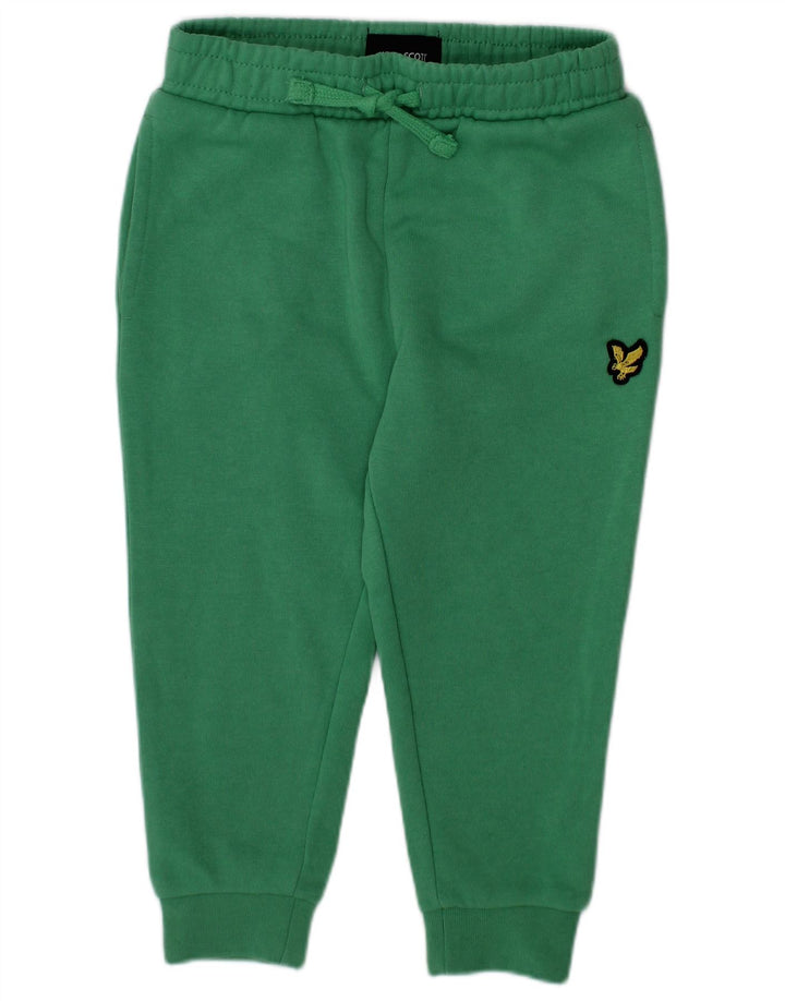 Lyle & Scott Baby Girls Tracksuit Trousers 18-24 Months Green Cotton