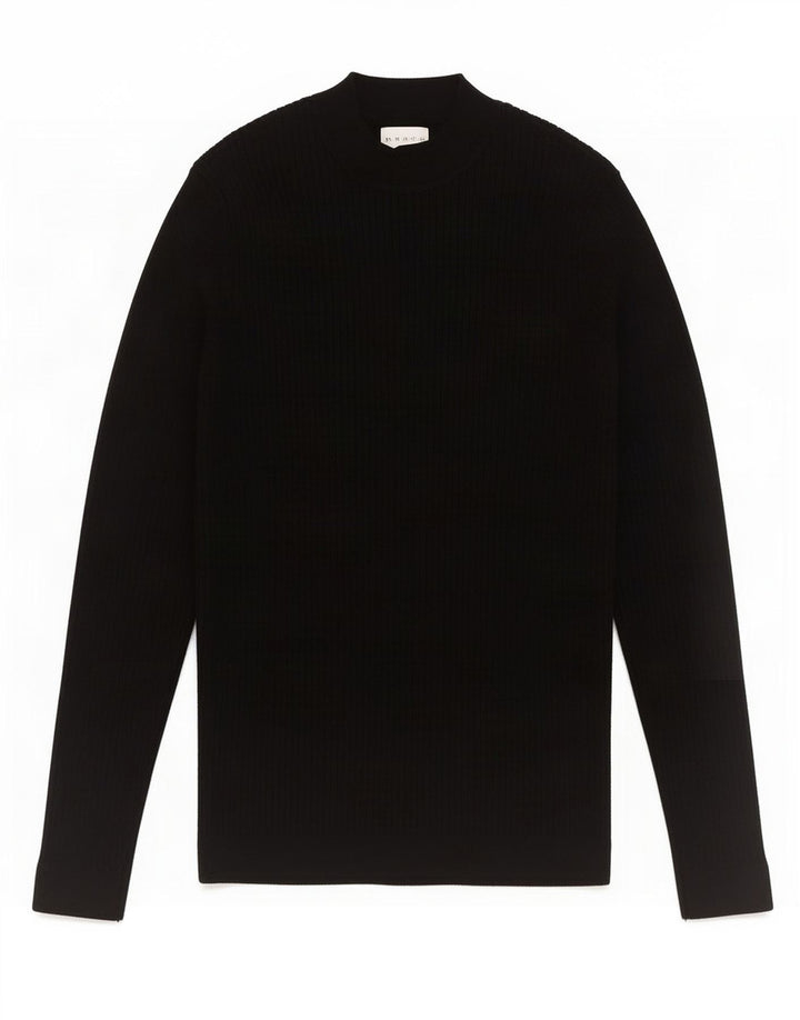 Zara Mens Turtle Neck Jumper Sweater Medium Black Viscose