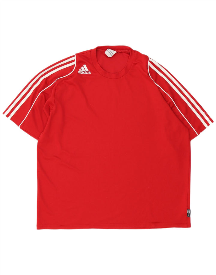 Adidas Mens Climalite Graphic T-Shirt Top XL Red Polyester