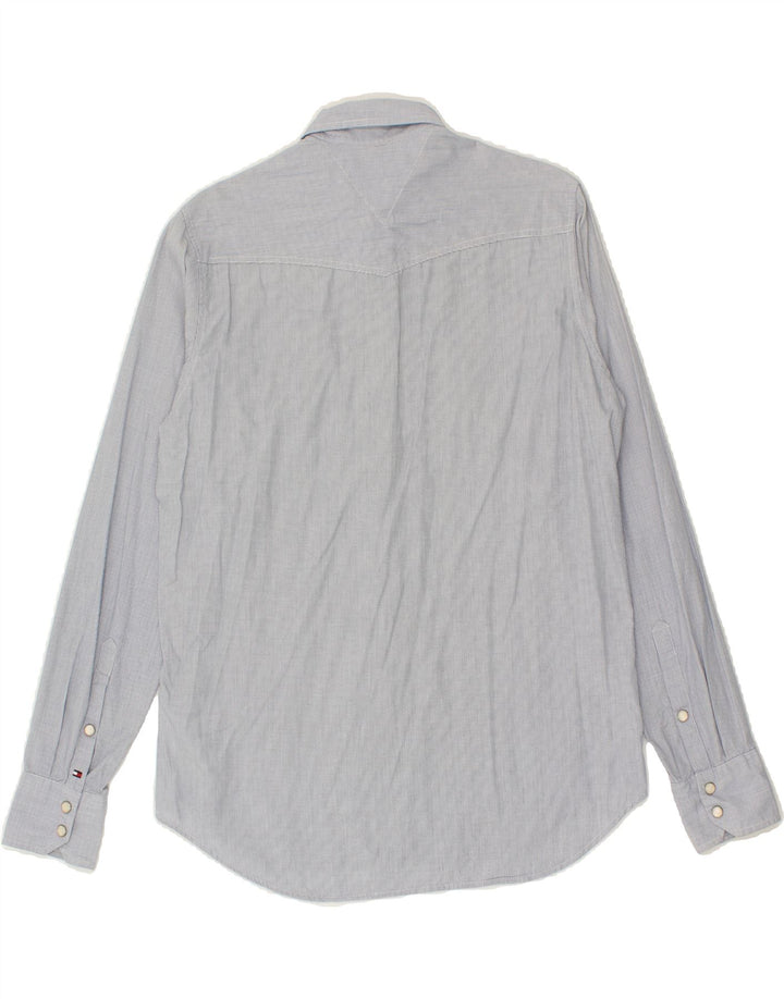 TOMMY HILFIGER Mens Shirt Small Blue Check Cotton Vintage Tommy Hilfiger and Second-Hand Tommy Hilfiger from Messina Hembry 