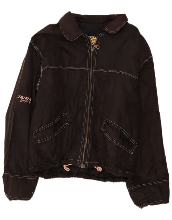 Vintage Mens Bomber Jacket UK 42 XL Black