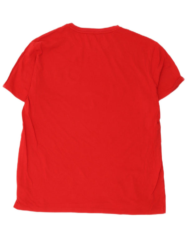 Polo Ralph Lauren Mens T-Shirt Top Large Red Cotton