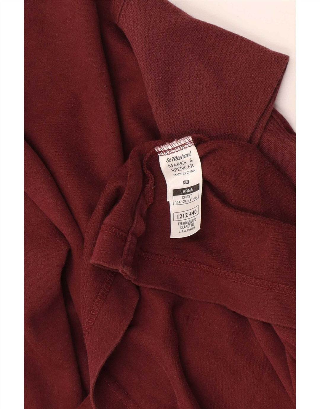 Marks & Spencer Womens Oversized Top Long Sleeve UK 16 Large Burgundy