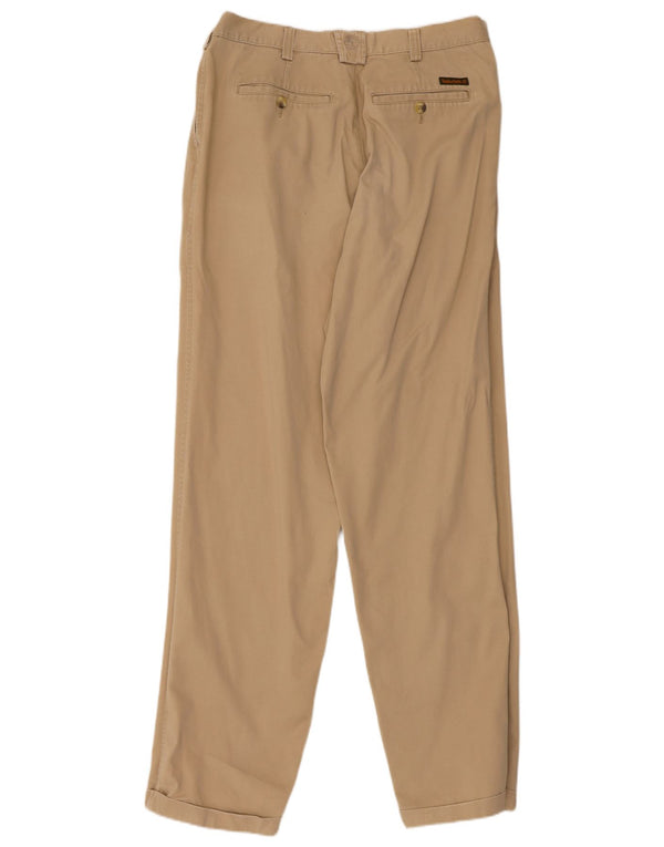 Timberland Mens Pegged Chino Trousers W35 L33 Beige Cotton