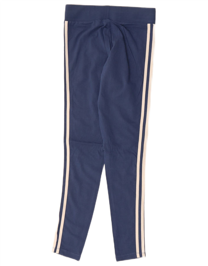 ADIDAS Womens Leggings UK 8 Small Navy Blue