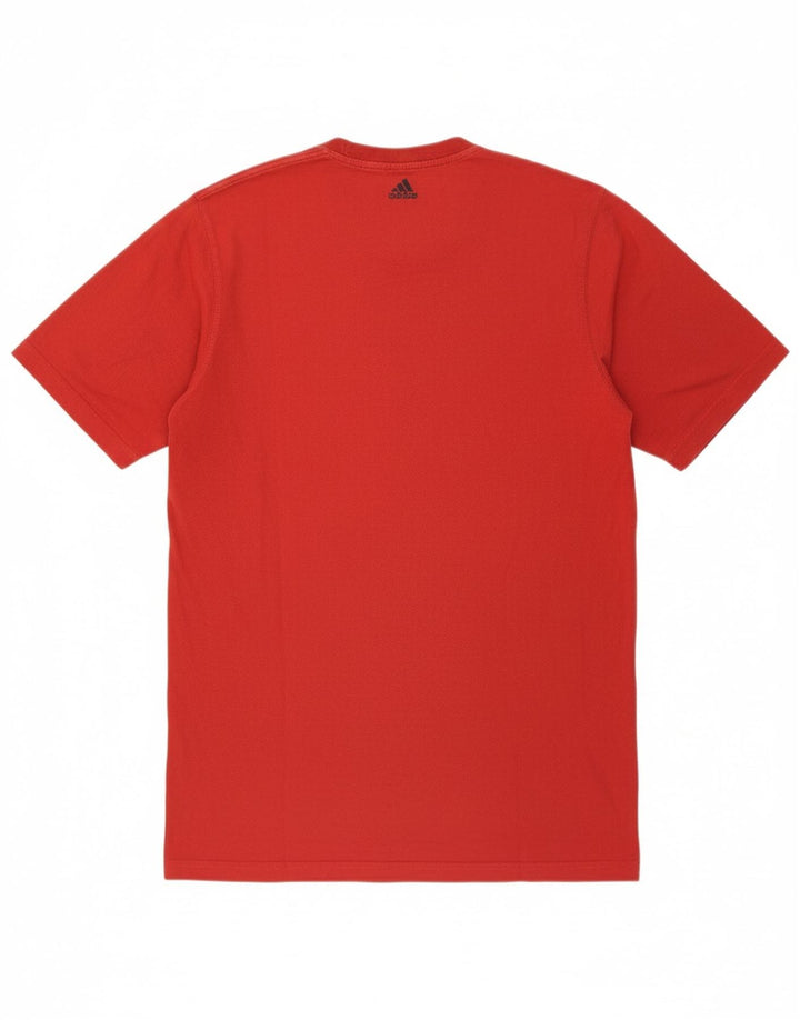 ADIDAS Mens Graphic T-Shirt Top Large Red Vintage Adidas and Second-Hand Adidas from Messina Hembry 