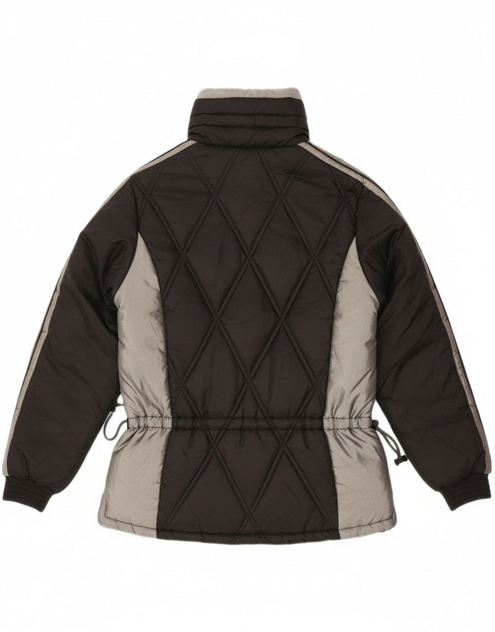 VINTAGE Mens Padded Jacket UK 40 Large Black Colourblock