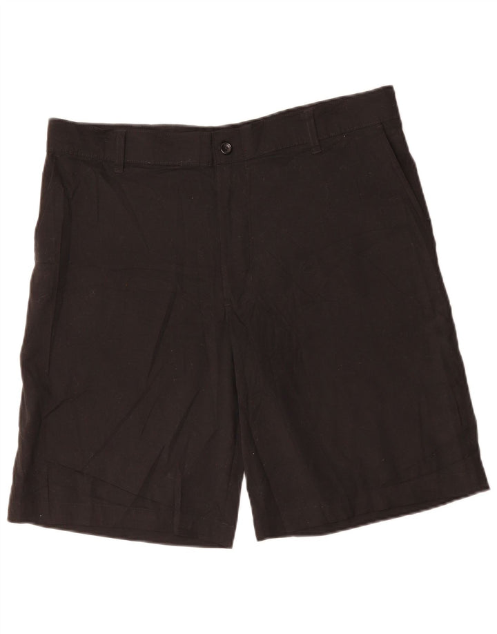 RUSSELL ATHLETIC Mens Chino Shorts W34 Large Black Polyester