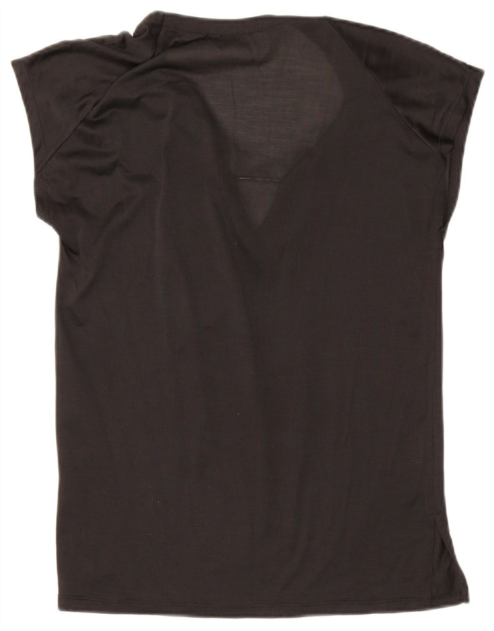 Zara Womens Blouse Top UK 10 Small Black