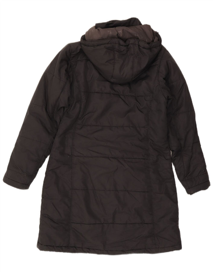 Jack Wolfskin Womens Hooded Padded Coat UK 10 Small Black Polyester