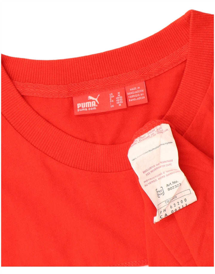 Puma Mens Graphic Vest Top Medium Red Colourblock Cotton