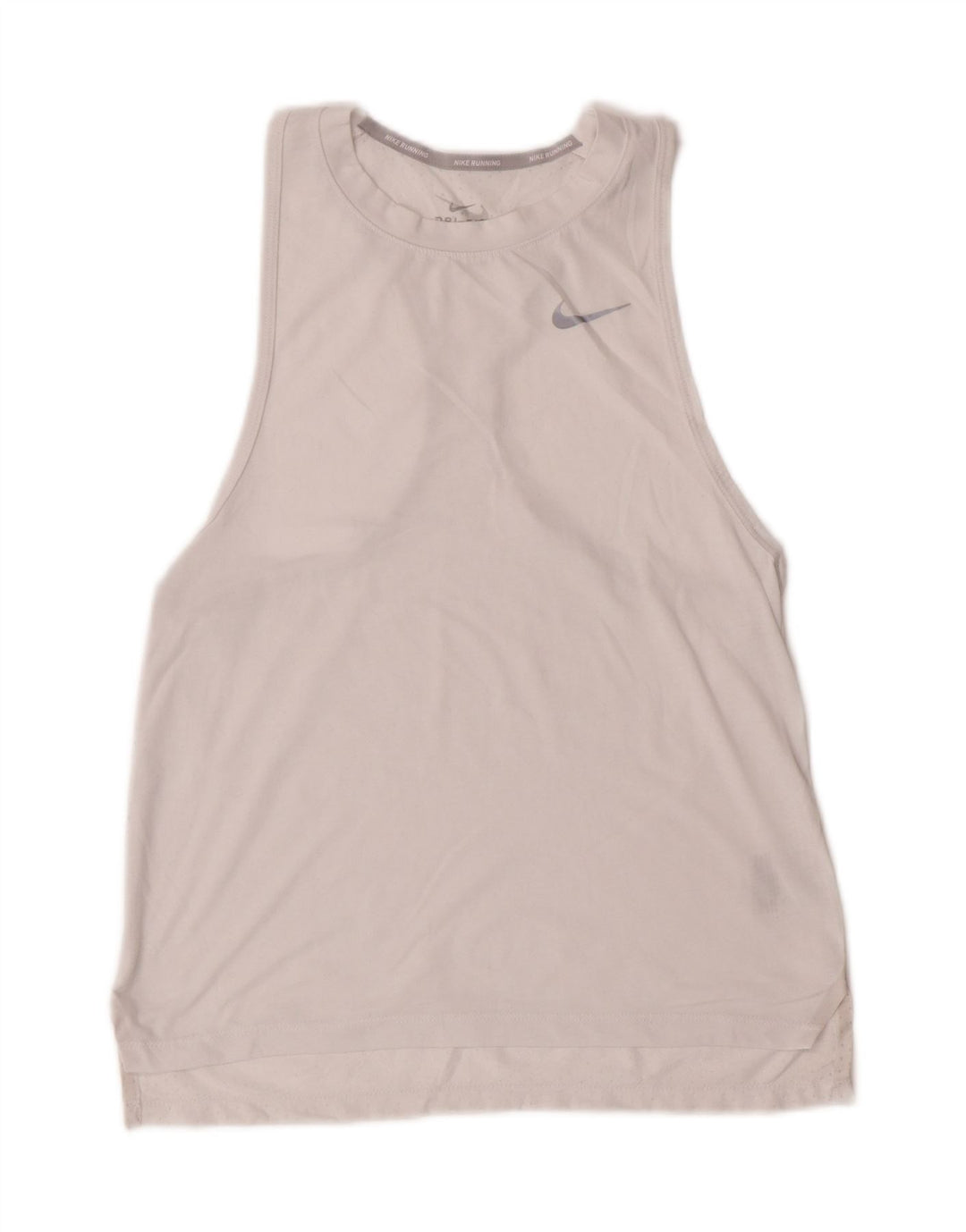 NIKE Womens Dri Fit Vest Top UK 6 XS Off White Polyester Vintage Nike and Second-Hand Nike from Messina Hembry 