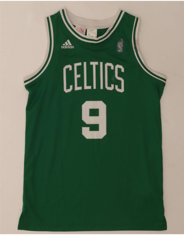 Adidas Boys Celtics Graphic Vest Top 13-14 Years Green Polyester