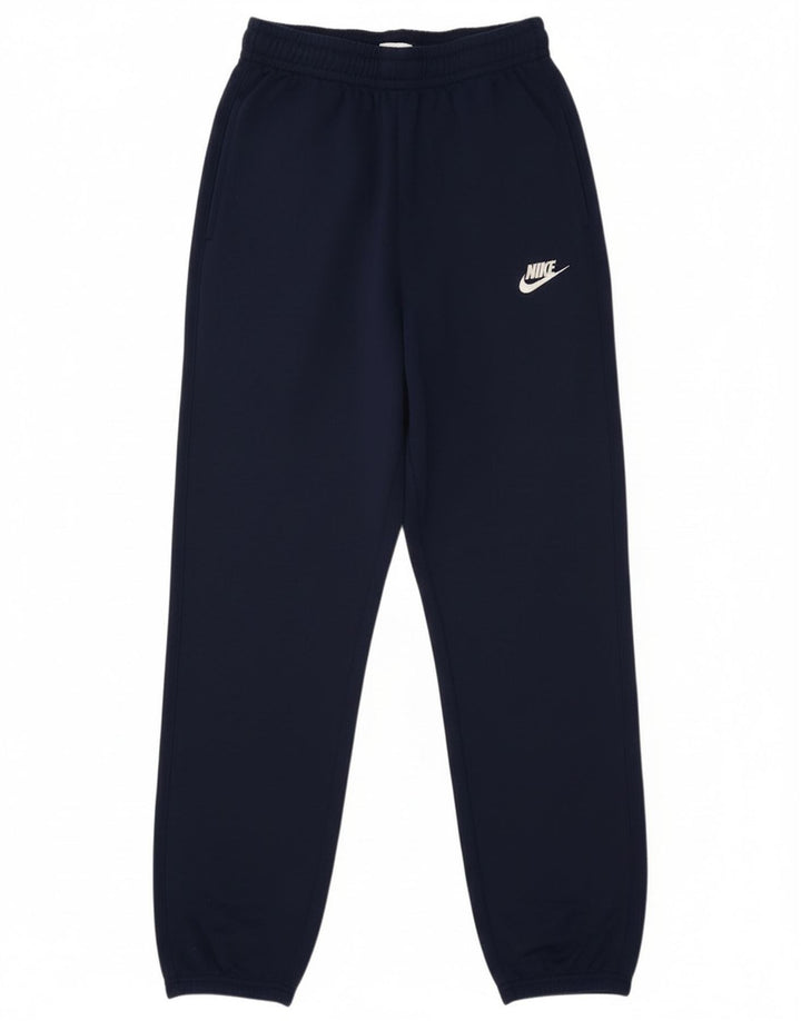 Nike Boys Tracksuit Trousers Joggers 12-13 Years Large Navy Blue Polyester