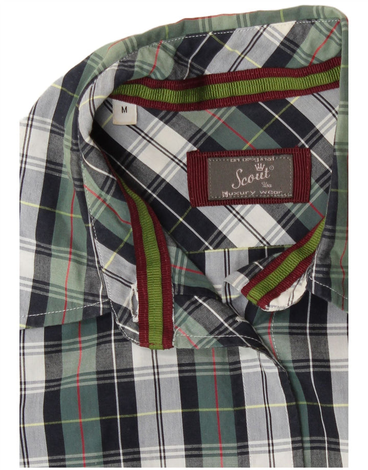 Scout Womens Shirt UK 12 Medium Green Check Cotton