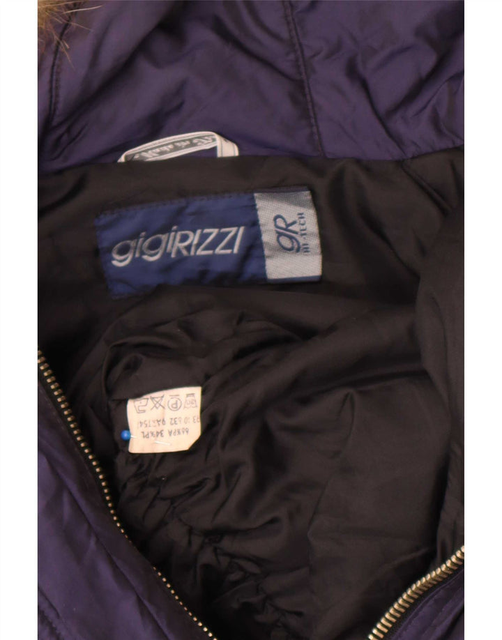 Gigi Rizzi Womens Windbreaker Jacket IT 42 Medium Navy Blue Colourblock