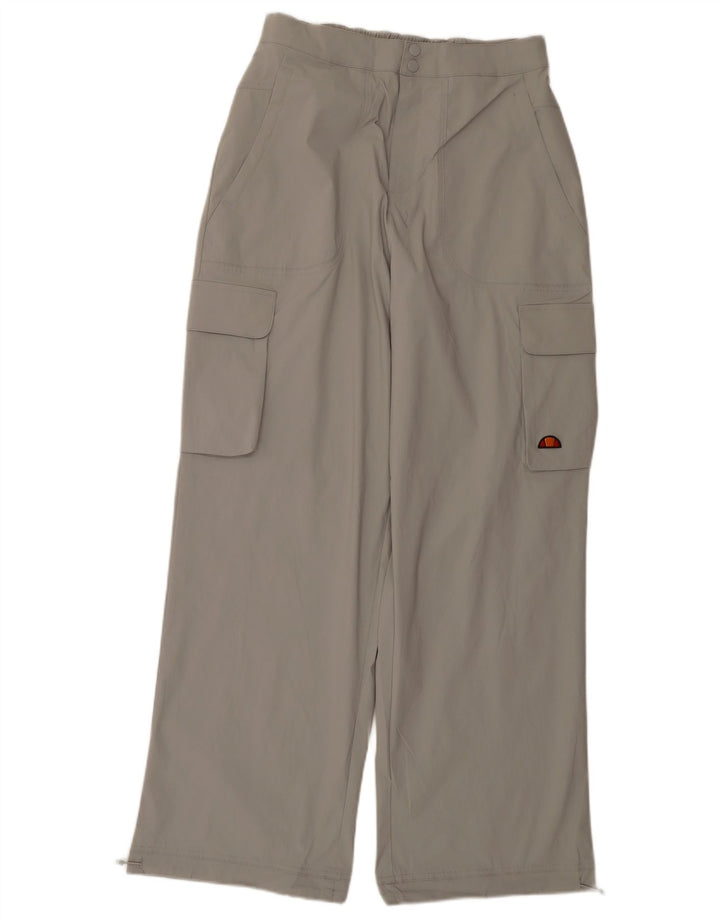 ELLESSE Womens High Waist Cargo Trousers UK 14 Medium W30 L31 Grey