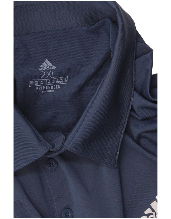 Adidas Mens Primegreen Polo Shirt 2XL Navy Blue