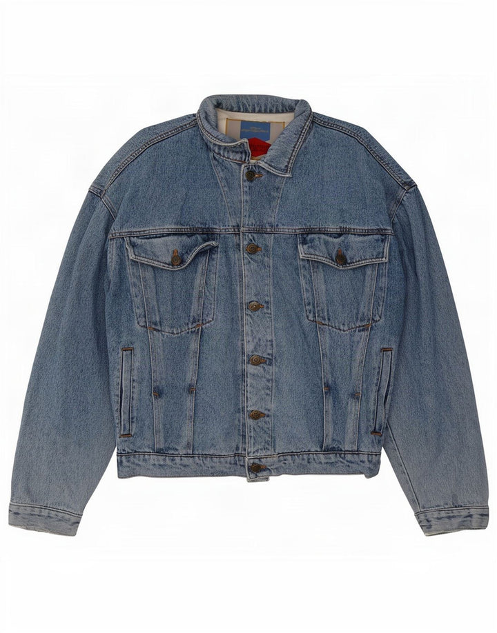 POP 84 Mens Denim Jacket UK 40 Large Blue