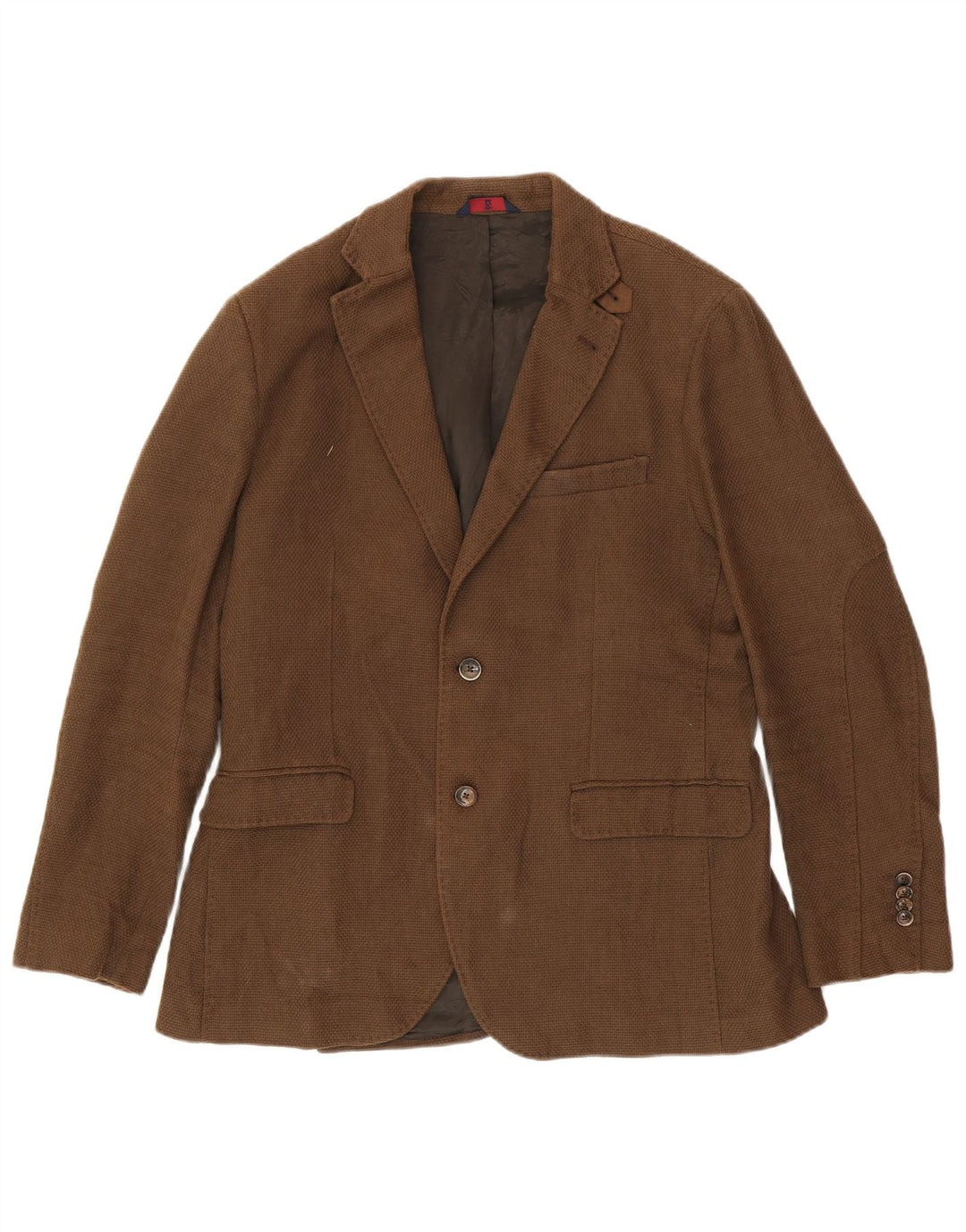 MASSIMO DUTTI Mens 2 Button Blazer Jacket UK 38 Medium Brown Viscose