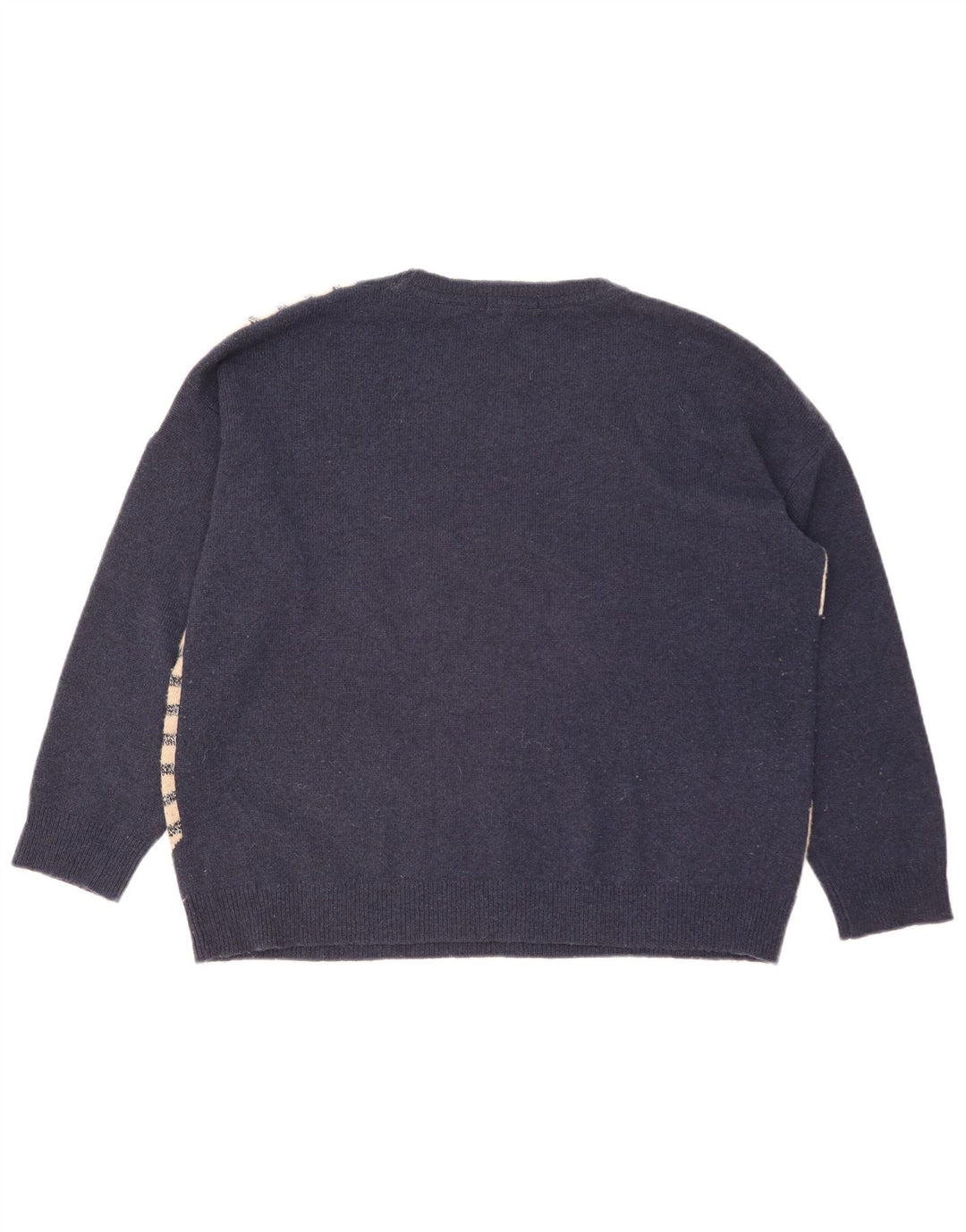 White Stuff Womens Crew Neck Jumper Sweater UK 16 Large Navy Blue