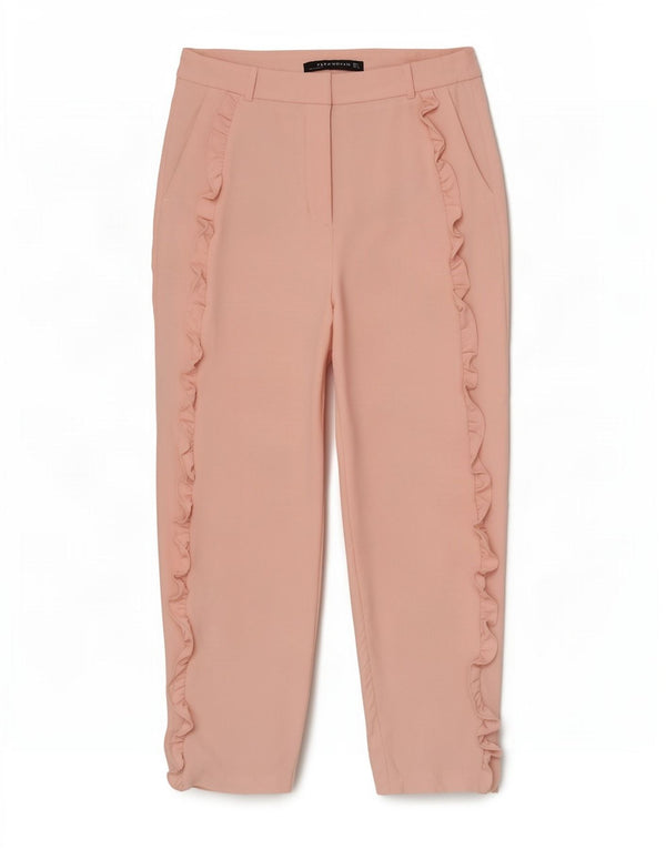 Zara Womens Cropped Trousers Medium W28 L25 Pink