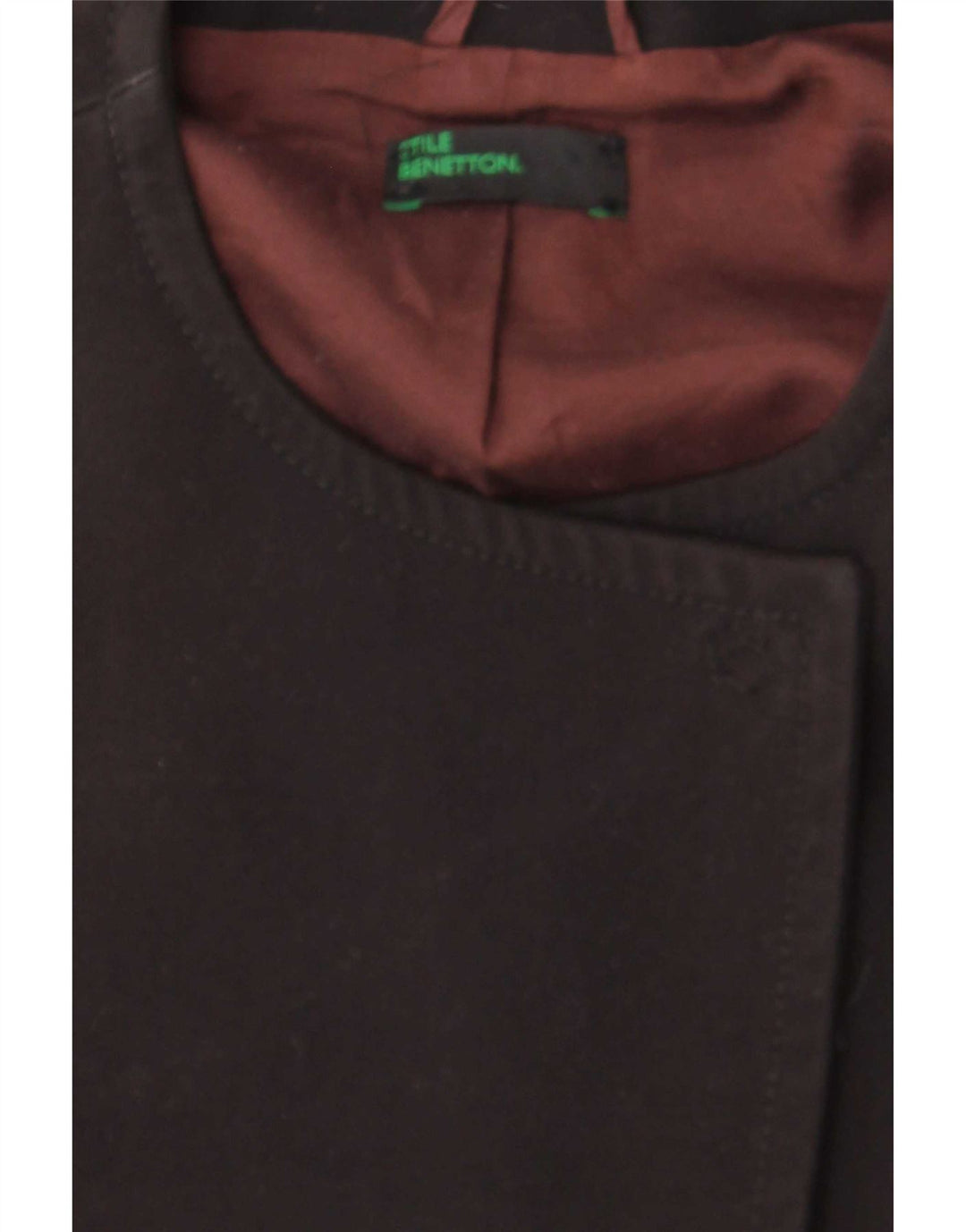 Benetton Womens Overcoat UK 12 Medium Black