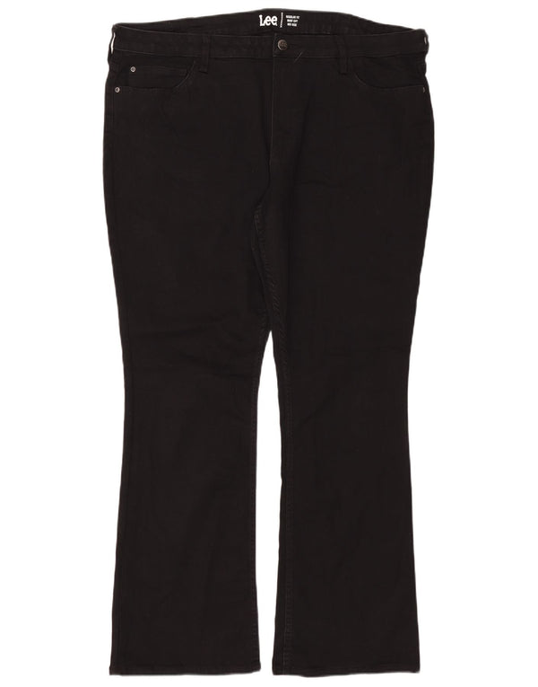 Lee Womens Regular Fit Mid Rise Bootcut Jeans US 22 3XL W44 L31 Black