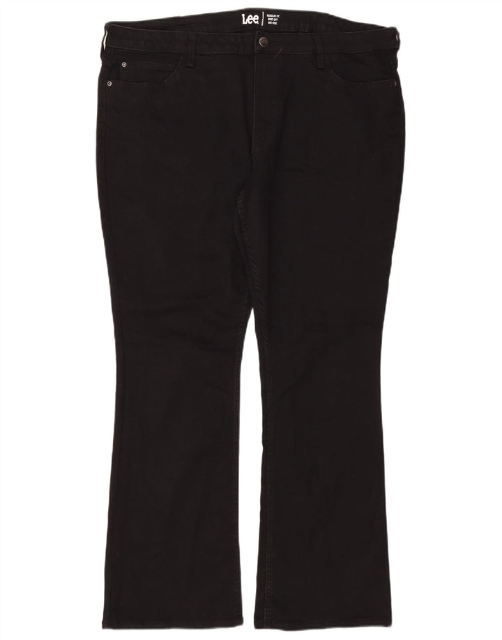 Lee Womens Regular Fit Mid Rise Bootcut Jeans US 22 3XL W44 L31 Black