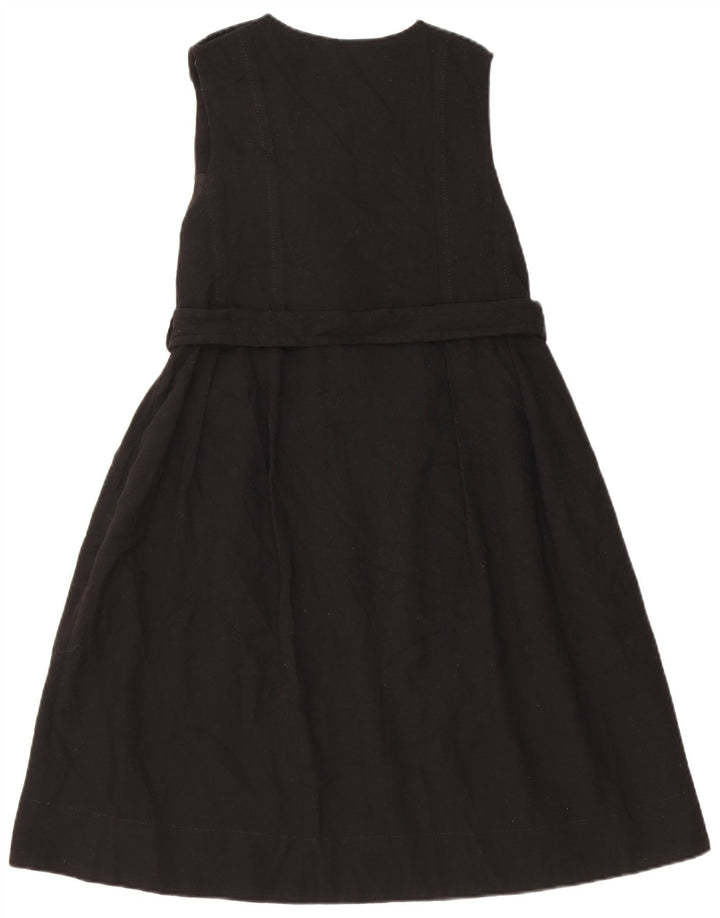 Massimo Dutti Womens Sleeveless A-Line Dress EU 38 Small Black Wool
