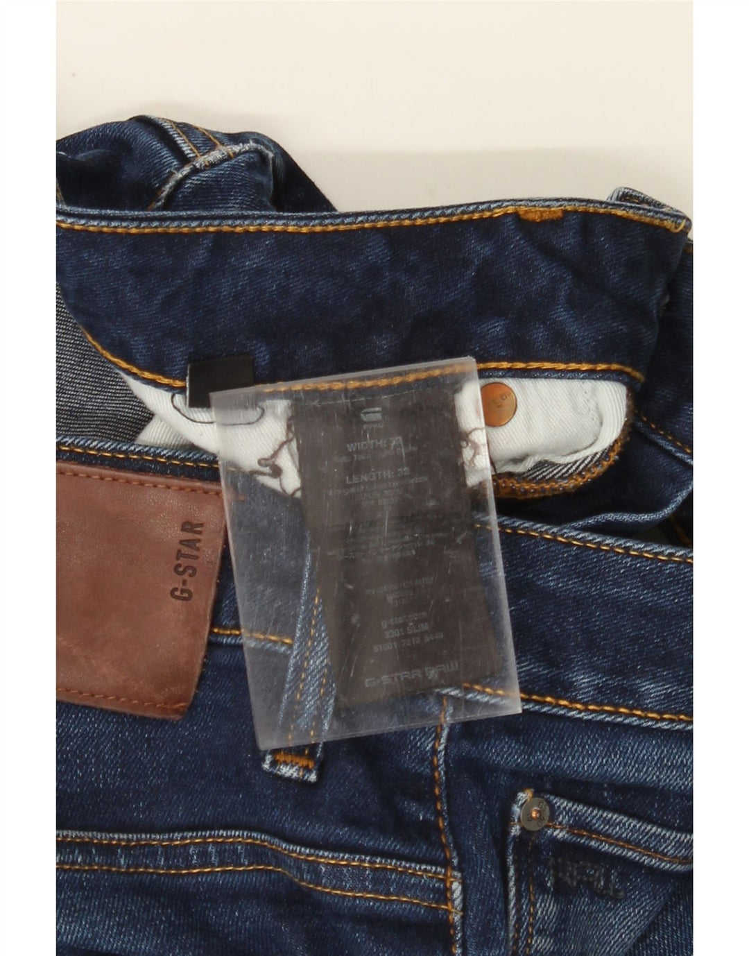 G-STAR Mens Slim Jeans W32 L32 Navy Blue Cotton