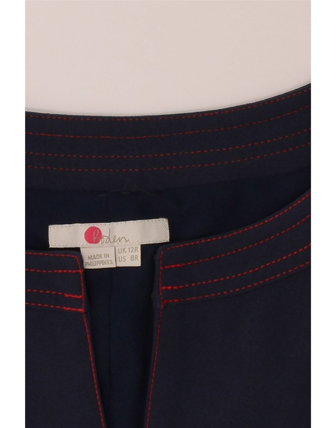 BODEN Womens 3/4 Sleeve Sheath Dress UK 12 Medium Navy Blue Polyester Vintage Boden and Second-Hand Boden from Messina Hembry 