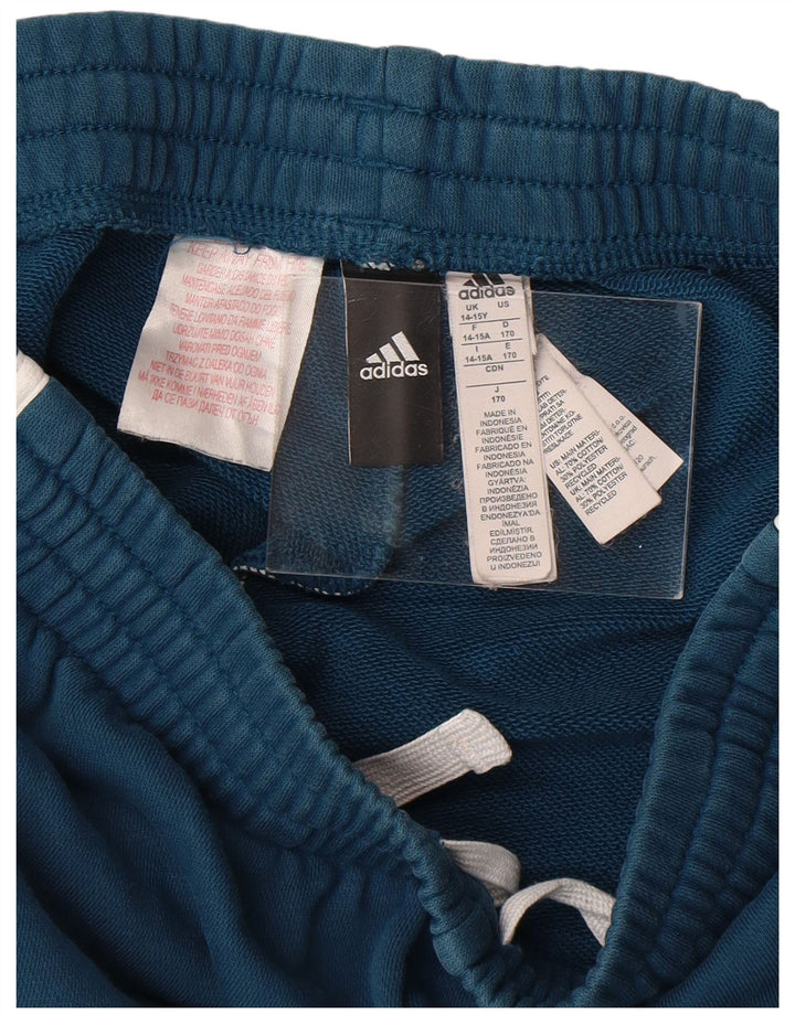 Adidas Boys Tracksuit Trousers 14-15 Years  Blue Cotton