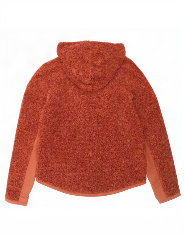 Nike Womens Hooded Oversized Fleece Jumper UK 10 Small Brown Polyester