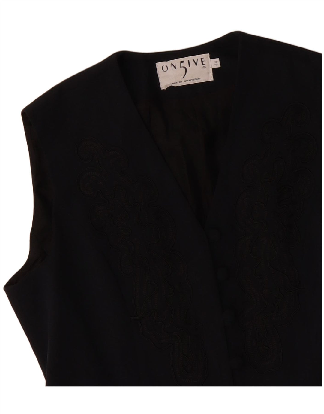 SPORTSTAFF Womens 6 Button Blazer Jacket IT 44 Medium Navy Blue Paisley