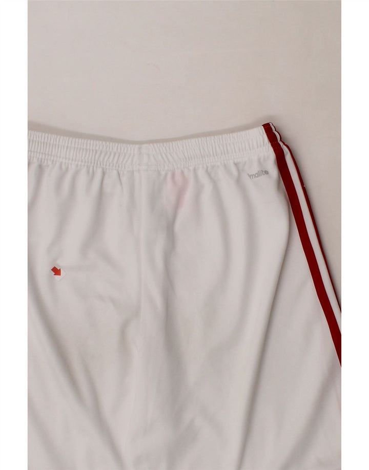 ADIDAS Boys Climalite Sport Shorts 13-14 Years White Polyester Vintage Adidas and Second-Hand Adidas from Messina Hembry 