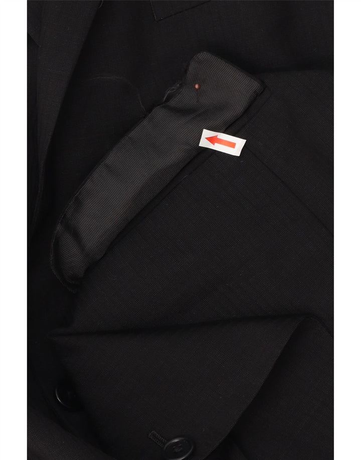 Michael Kors Mens Longline 2 Button Blazer Jacket UK 46 3XL Black Wool