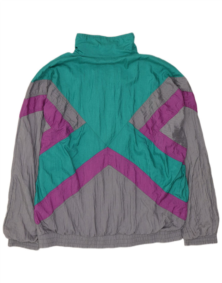 Rodeo Mens Tracksuit Top Jacket XL Grey Colourblock Polyamide