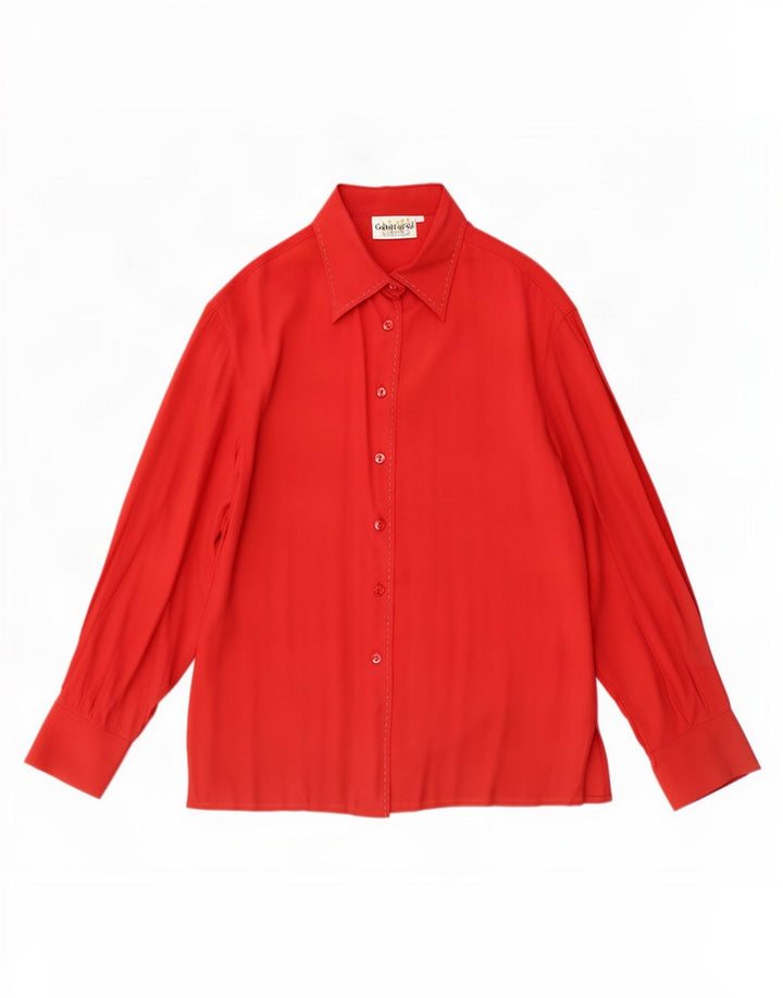 Gabrielle Womens Shirt Blouse UK 16 Large Red Acetate