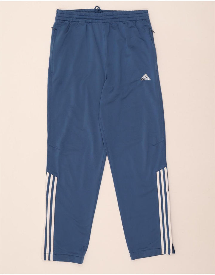 Adidas Mens Tracksuit Trousers Medium Blue Polyester