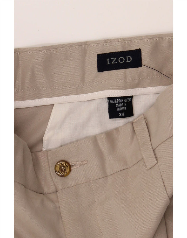 IZOD Mens Pegged Chino Trousers W34 L30 Beige Polyester Vintage Izod and Second-Hand Izod from Messina Hembry 
