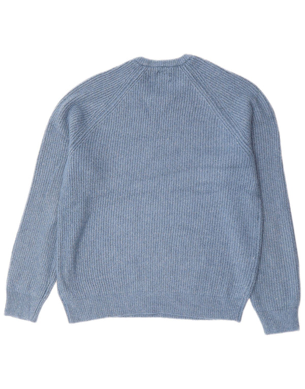 Marks & Spencer Mens Crew Neck Jumper Sweater Medium Blue Polyamide