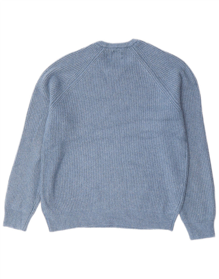 Marks & Spencer Mens Crew Neck Jumper Sweater Medium Blue Polyamide