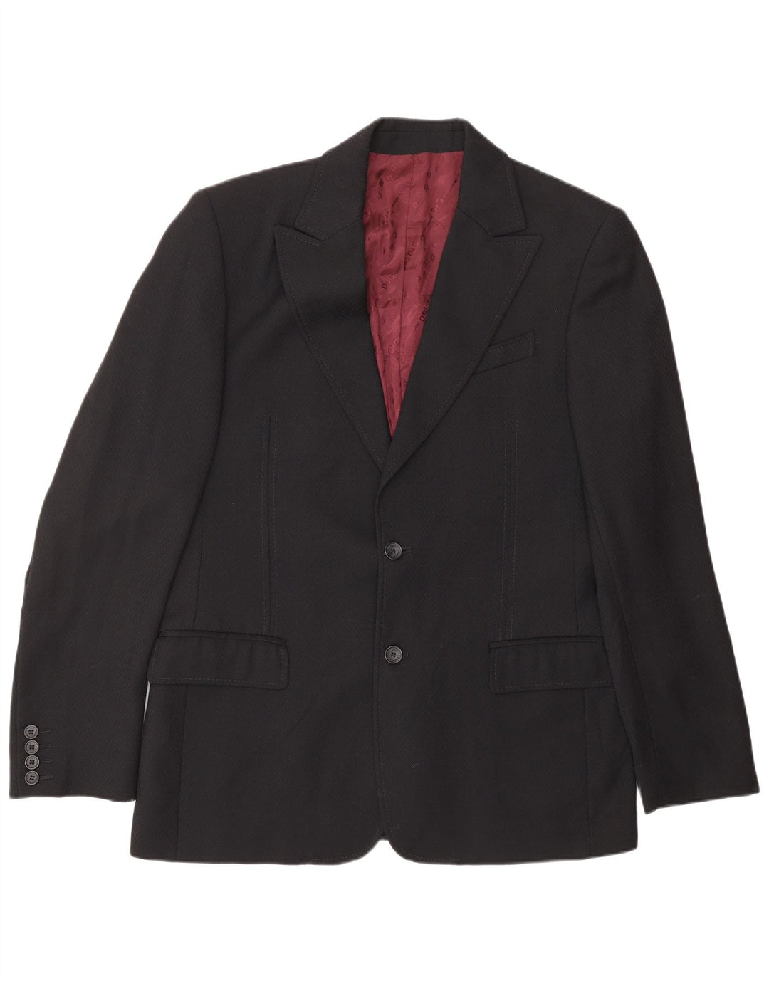 DOLCE & GABBANA Mens 2 Piece Suit IT 50 Large W36 L31 Black New Wool