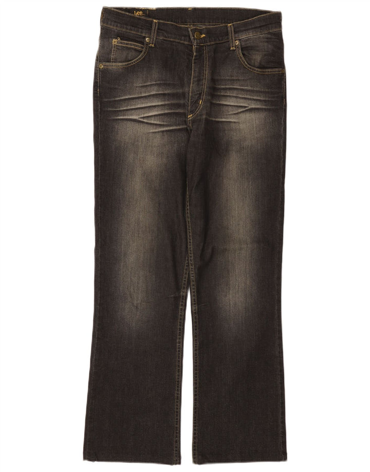 Lee Mens REED Straight Jeans W32 L28 Black Polyester