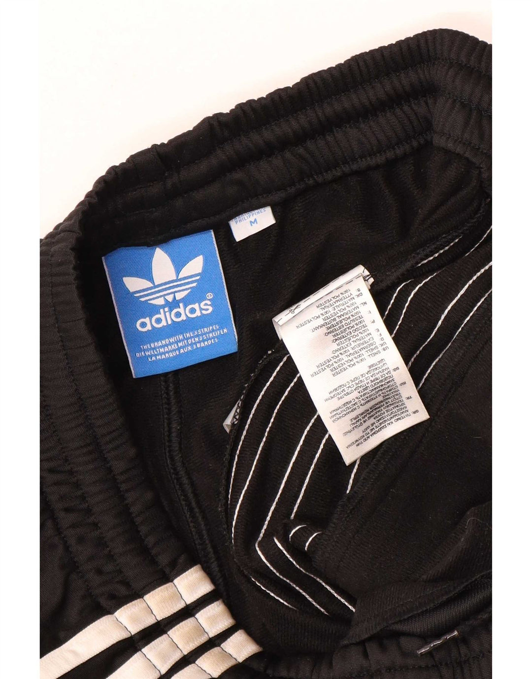 Adidas Mens Tracksuit Trousers Medium Black Polyester