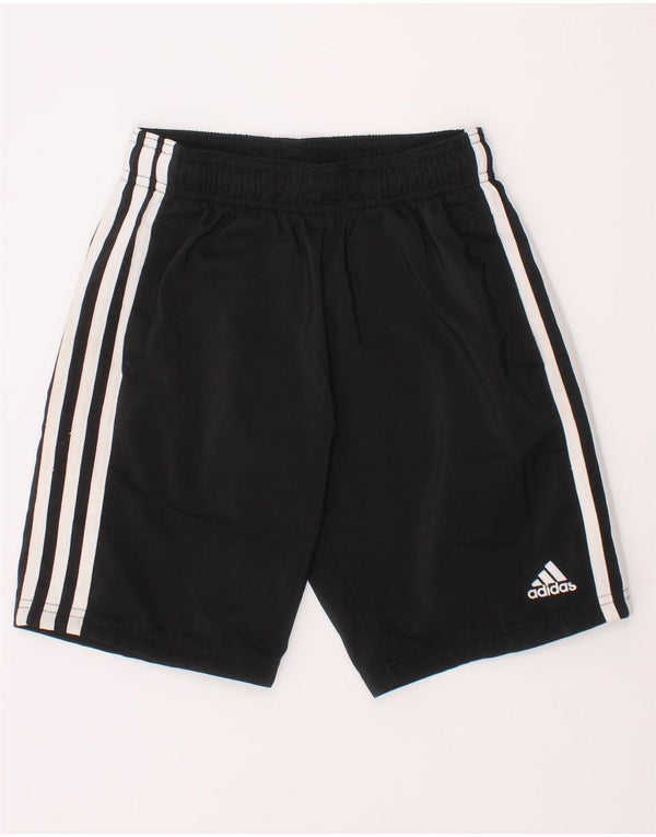 ADIDAS Boys Sport Shorts 7-8 Years  Black Polyester