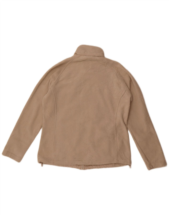 New Balance Womens Fleece Jacket UK 16 Large Beige Polyester