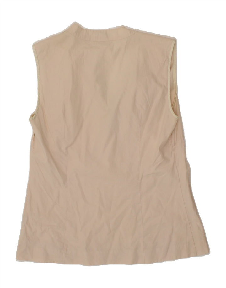 J. CREW Womens Sleeveless Blouse Top US 4 Small Beige Cotton Vintage J. Crew and Second-Hand J. Crew from Messina Hembry 